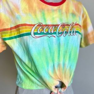 Tie Dye Coca-Cola Crop Top